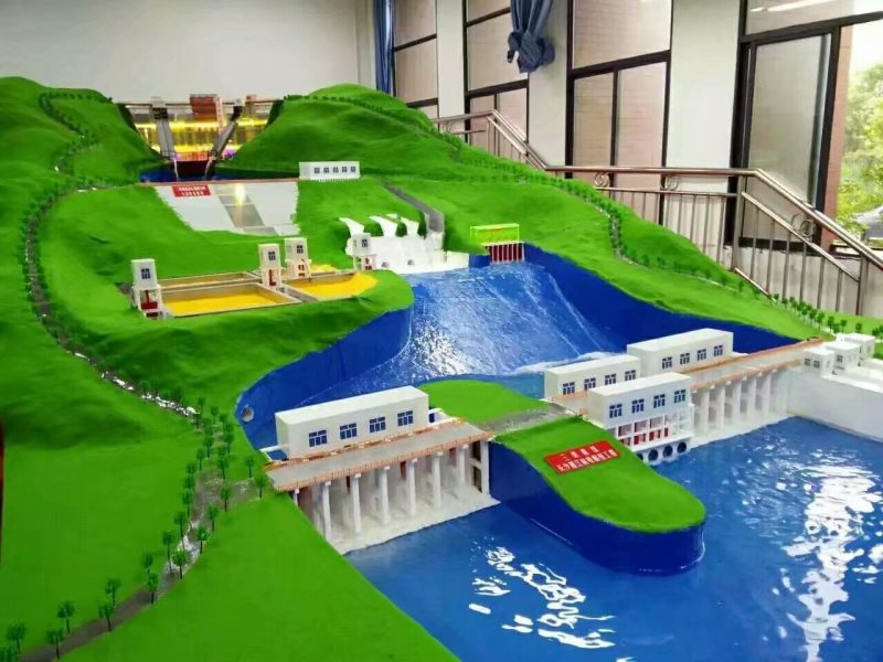 三级梯级水利枢纽模型